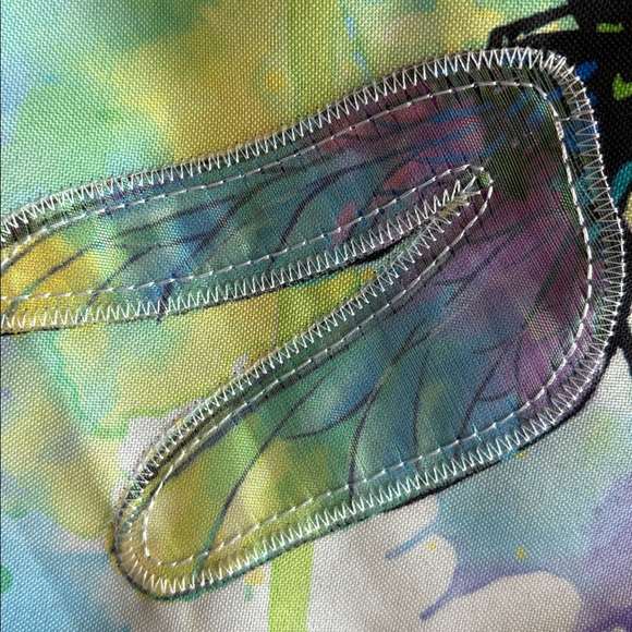 NWT - Evergreen appliqué Garden Flag - Dragonfly with Lotus flower - Picture 3 of 5